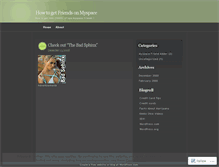 Tablet Screenshot of howtogetfriendsonmyspace.wordpress.com