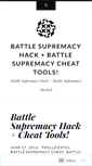 Mobile Screenshot of battlesupremacyhackcheattools.wordpress.com