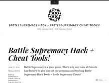 Tablet Screenshot of battlesupremacyhackcheattools.wordpress.com