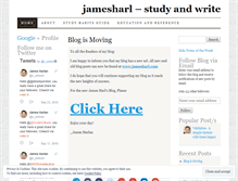 Tablet Screenshot of jamesharl.wordpress.com