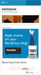 Mobile Screenshot of bibliotaste.wordpress.com