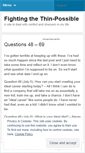 Mobile Screenshot of fightingthethinpossible.wordpress.com