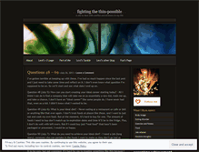 Tablet Screenshot of fightingthethinpossible.wordpress.com
