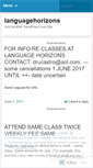 Mobile Screenshot of languagehorizons.wordpress.com