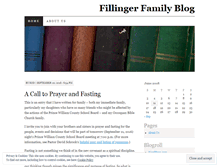Tablet Screenshot of fillingerfamily.wordpress.com