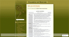 Desktop Screenshot of exampleofresume.wordpress.com