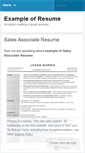 Mobile Screenshot of exampleofresume.wordpress.com