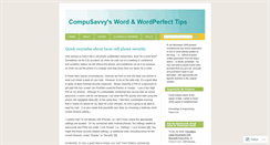 Desktop Screenshot of compusavvy.wordpress.com