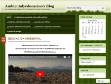Tablet Screenshot of ambientalyeducacion.wordpress.com