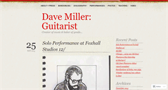 Desktop Screenshot of davemillerguitar.wordpress.com