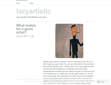 Tablet Screenshot of lazyartistic.wordpress.com