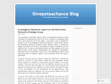 Tablet Screenshot of givepeteachance.wordpress.com