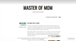 Desktop Screenshot of masterofmom.wordpress.com