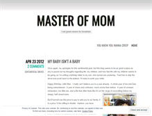 Tablet Screenshot of masterofmom.wordpress.com
