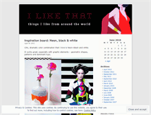 Tablet Screenshot of ilikethat.wordpress.com