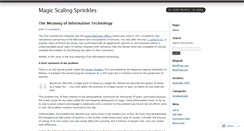 Desktop Screenshot of magicscalingsprinkles.wordpress.com