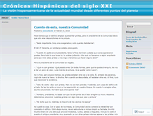 Tablet Screenshot of cronicashispanicas.wordpress.com