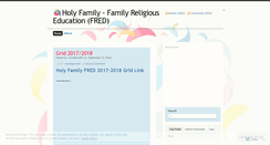 Desktop Screenshot of holyfamilyffc.wordpress.com