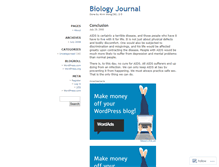 Tablet Screenshot of biologyjournal.wordpress.com