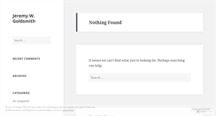 Desktop Screenshot of jeremywgoldsmith.wordpress.com