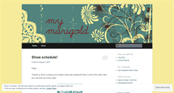 Desktop Screenshot of mymarigold.wordpress.com