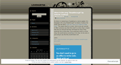 Desktop Screenshot of lovehurts6.wordpress.com