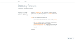 Desktop Screenshot of bussyfocus.wordpress.com