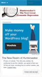 Mobile Screenshot of hunterseekersthenextgreateconomicdepression.wordpress.com