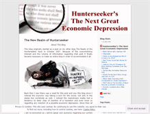 Tablet Screenshot of hunterseekersthenextgreateconomicdepression.wordpress.com