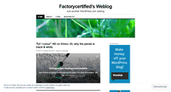 Desktop Screenshot of factorycertified.wordpress.com