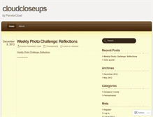 Tablet Screenshot of cloudcloseups.wordpress.com