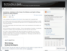 Tablet Screenshot of doidaretospeak.wordpress.com