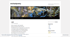 Desktop Screenshot of michaelpoetry.wordpress.com