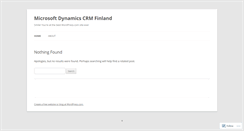 Desktop Screenshot of crm2011fi.wordpress.com