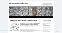 Desktop Screenshot of marketingmultinivel7.wordpress.com