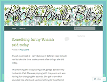Tablet Screenshot of klickfamilyblog.wordpress.com