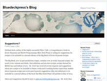 Tablet Screenshot of bluedeckpress.wordpress.com