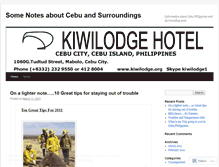 Tablet Screenshot of kiwilodgecebu.wordpress.com