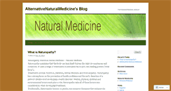 Desktop Screenshot of alternativenaturalmedicine.wordpress.com