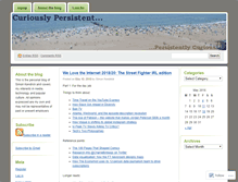 Tablet Screenshot of curiouslypersistent.wordpress.com