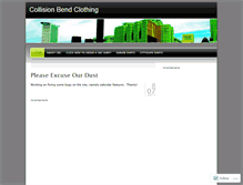 Tablet Screenshot of collisionbendclothing.wordpress.com