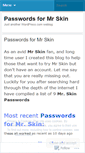 Mobile Screenshot of mrskinpasswords.wordpress.com