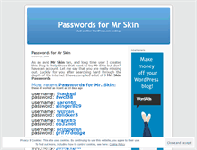Tablet Screenshot of mrskinpasswords.wordpress.com