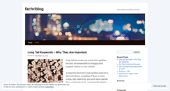 Desktop Screenshot of fachriblog.wordpress.com