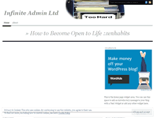 Tablet Screenshot of infiniteadmin.wordpress.com
