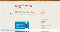 Desktop Screenshot of msgaflorida.wordpress.com