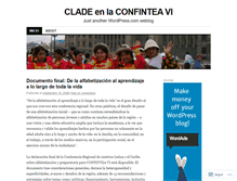 Tablet Screenshot of clade.wordpress.com