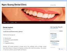 Tablet Screenshot of ngocquangdentalclinic.wordpress.com