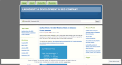 Desktop Screenshot of lakhosoft.wordpress.com