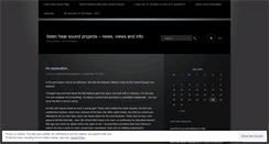 Desktop Screenshot of listenhearsoundprojects.wordpress.com
